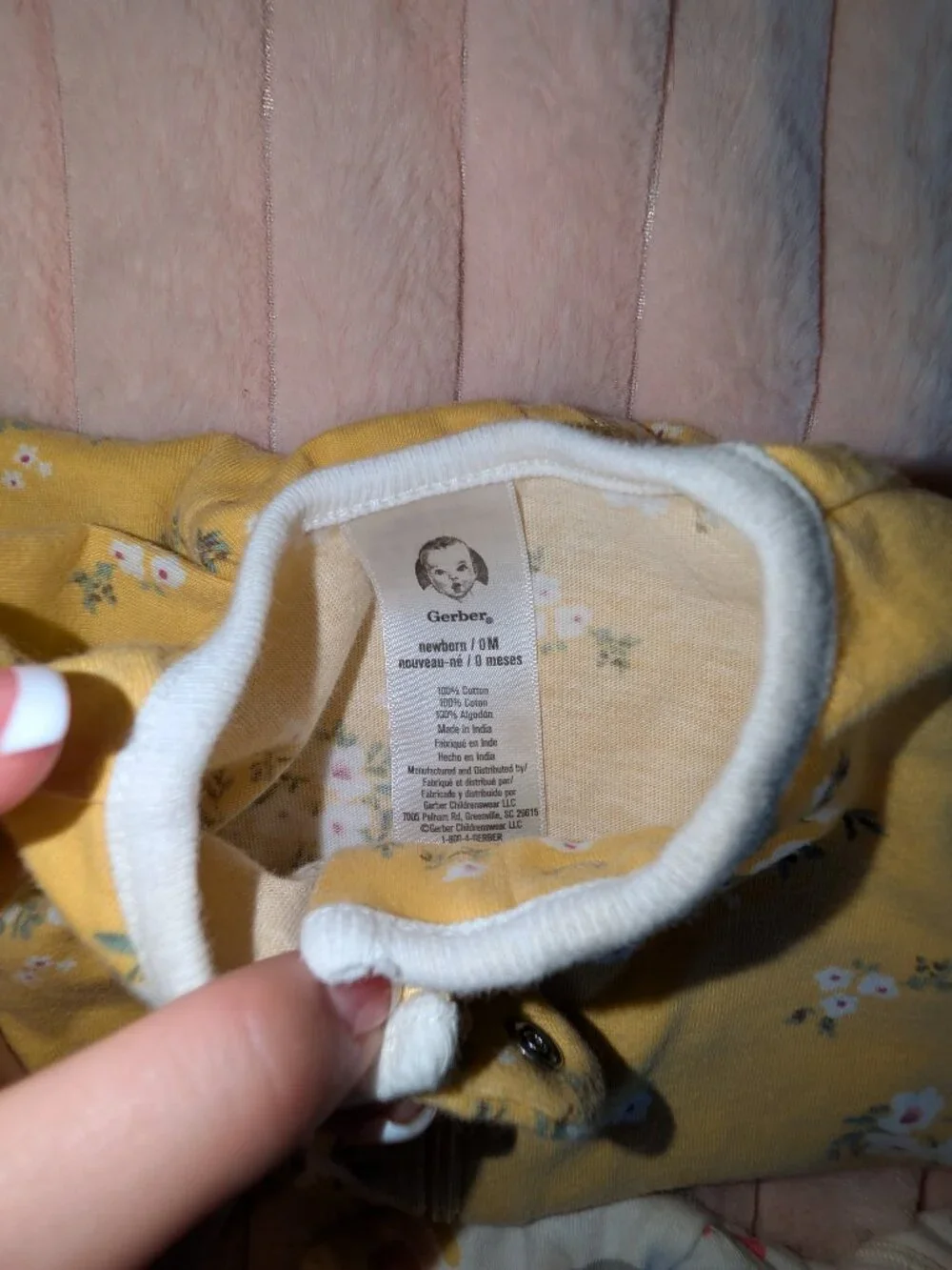 Newborn Baby Girl Onesie Bundle Gerber Carter's 5 Piece